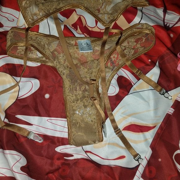 Fashion Nova 4 pc lingerie garter set S and M in nude - Picture 7 of 9